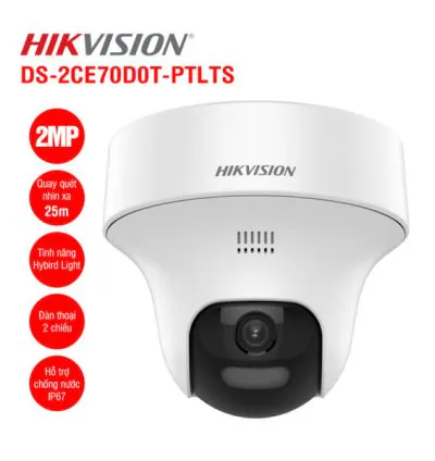 Camera HDTVI 2MP HIKVISION DS-2CE70D0T-PTLTS