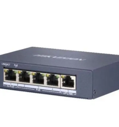 Switch GIGABIT Hi POE 4 cổng 1000Mpbs Hikvision DS-3E0505HP-E