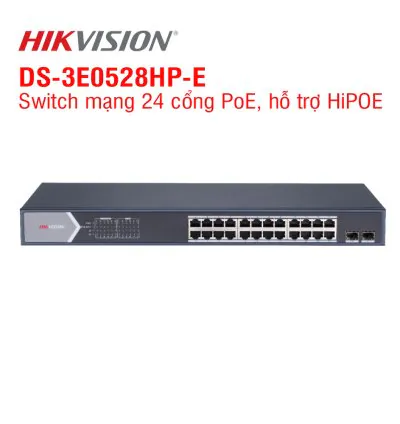 Switch mạng 24 cổng PoE HIKVISION DS-3E0528HP-E