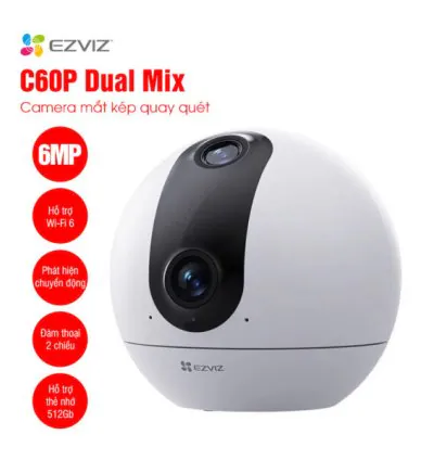 Camera mắt kép quay quét 2K+ EZVIZ C60P Dual Mix