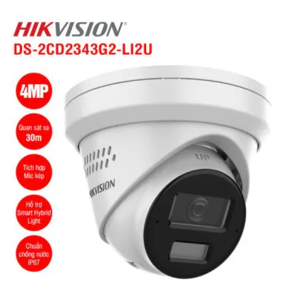 Camera IP Turret 4MP Hikvision DS-2CD2343G2-LI2U