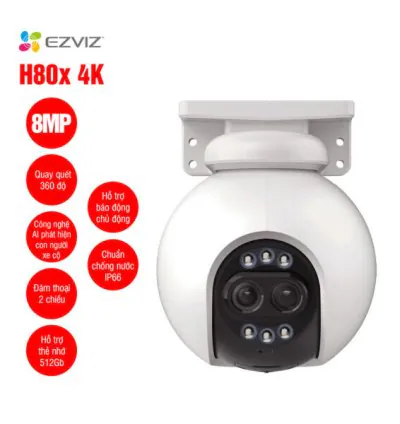 Camera WiFi quay quét EZVIZ H80x Dual 4K 10MP