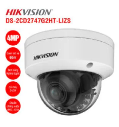 Camera IP Dome 4MP Hikvision DS-2CD2747G2HT-LIZS