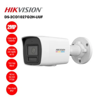Camera IP 2MP thân trụ HIKVISION DS-2CD1027G2H-LIUF