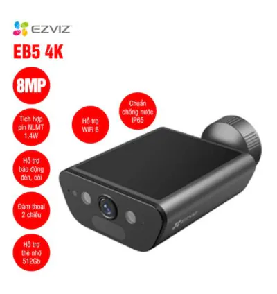Camera Wifi dùng pin EZVIZ EB5 4K 8MP