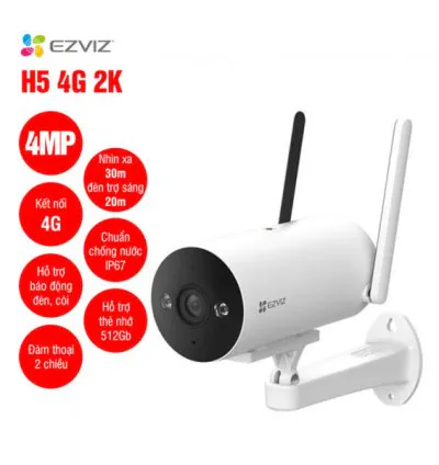 Camera ngoài trời không dây EZVIZ H5 4G 2K