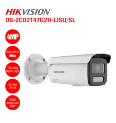 Camera IP 4MP Hikvision DS-2CD2T47G2H-LISU/SL