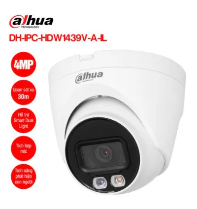 Camera IP 4MP Dome DAHUA DH-IPC-HDW1439V-A-IL
