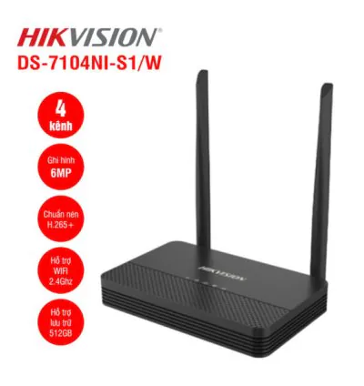 Đầu ghi hình NVS 4 kênh Hikvision DS-7104NI-S1/W