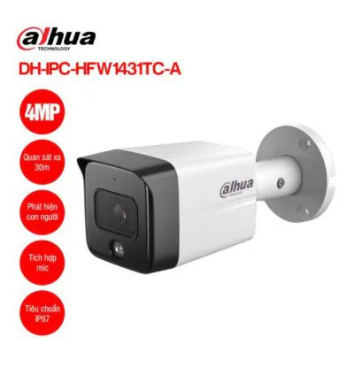 Camera IP Full Color 4MP DAHUA DH-IPC-HFW1431TC-A