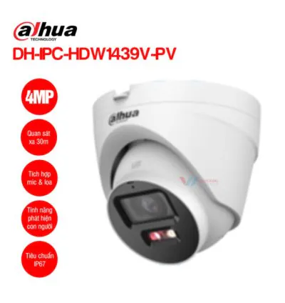 Camera IP Dome 4MP DAHUA DH-IPC-HDW1439V-PV
