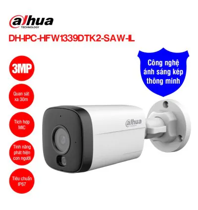Camera Wifi 3MP Dahua DH-IPC-HFW1339DTK2-SAW-IL
