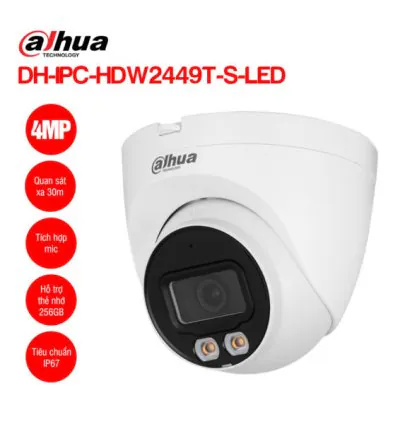 Camera IP 4MP Dome DAHUA DH-IPC-HDW2449T-S-LED