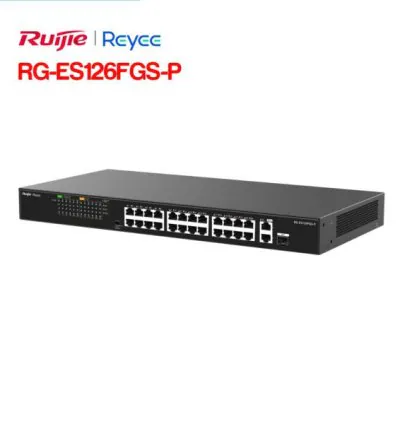 Unmanaged switch 24 cổng PoE RUIJIE RG-ES126FGS-P