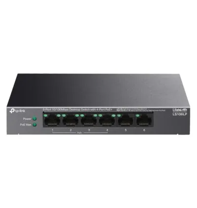 TL-LS106LP: 6-Port 10/100Mbps Desktop Switch with 4-Port PoE+