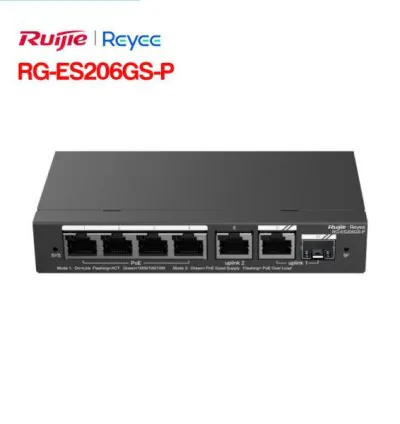 Layer 2 Smart Managed PoE Switch 6 Cổng RUIJIE RG-ES206GS-P