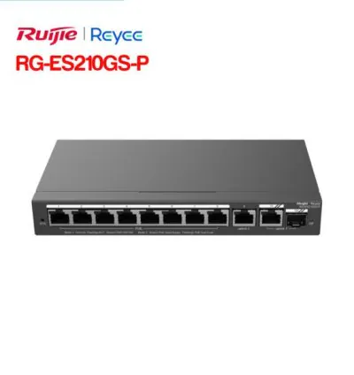 Layer 2 Smart Managed PoE Switch 10 Cổng RUIJIE RG-ES210GS-P